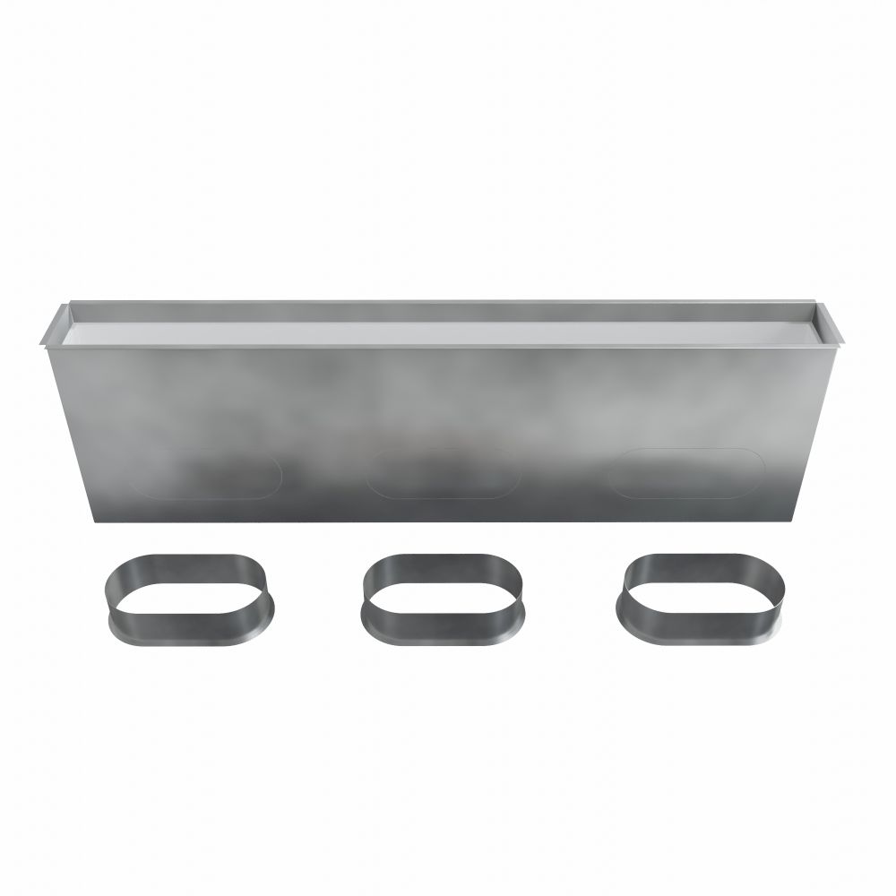 Baillindustrie - Plenum acier isoles pour grille linéaire ailettes fixes - Photo produit PLGSL1000X100